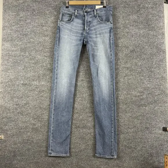 Rag Bone Jeans Mens 30 Fit 2 Slim Medium Wash Blue Stretch Denim Standard Issue - Picture 1 of 14